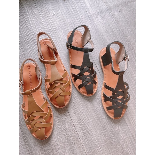 Giầy sandan rọ da thật