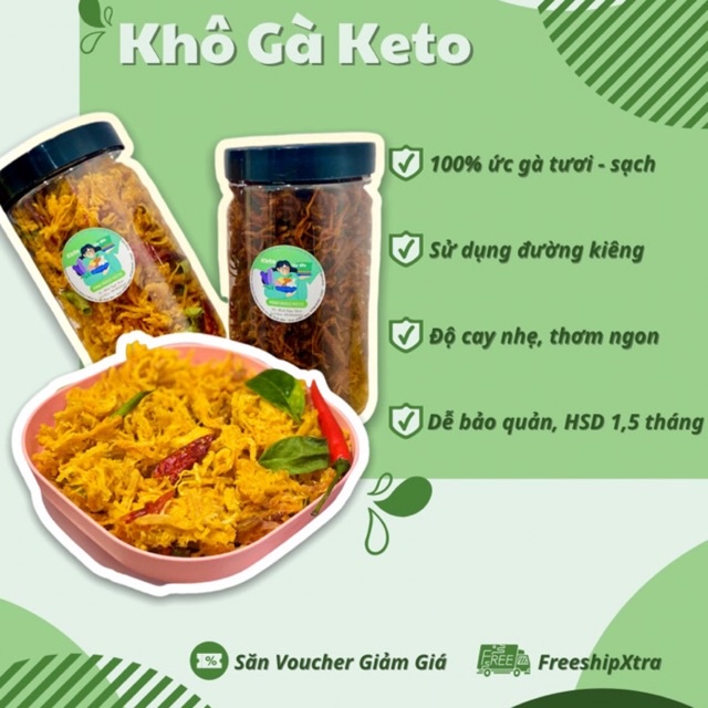 Khô Gà, Khô Heo - For Keto/Das/Lowcarb/Healthy