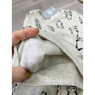 Bộ nỉ xám gấu cho bé trai/ gái