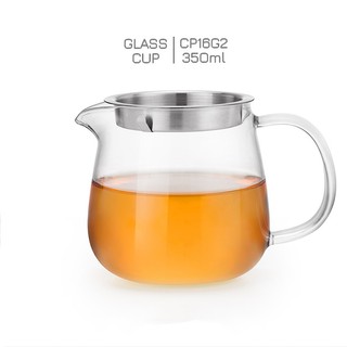 Tống trà thủy tinh chịu nhiệt có lọc trà inox cp16g1/ cp16g2 350ml - samahome shop