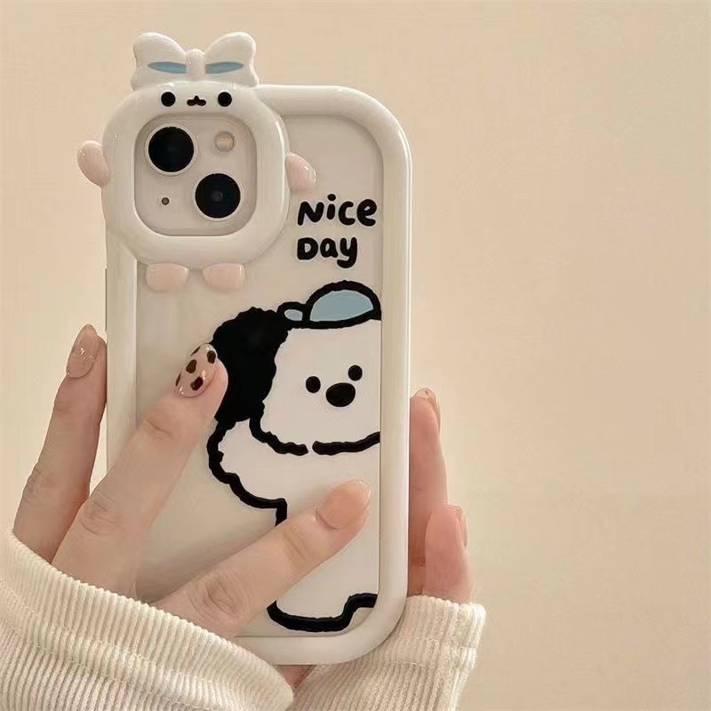 Ốp lưng VIVO V25 Pro Y91 Y93 Y95 Y91C Y51 Y51A Y33 Y51S Y53S Y31 Y1S Y91i S1 Y19 V20 Pro Y72 5G Y76 5G Y52 5G Silicone Little Monster Case điện thoại di động Phim hoạt hình Little White Dog Soft Shell