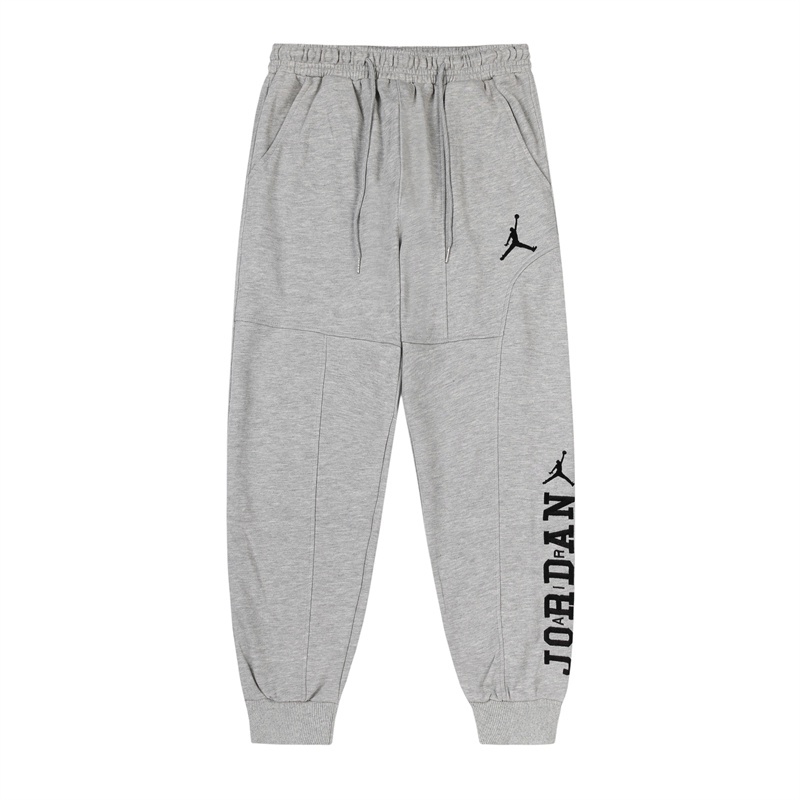 A&amp;J High Street Fashion Creative Splice Design Classic Icon Logo Embroidery Casual Comfortable Terry Pants ##