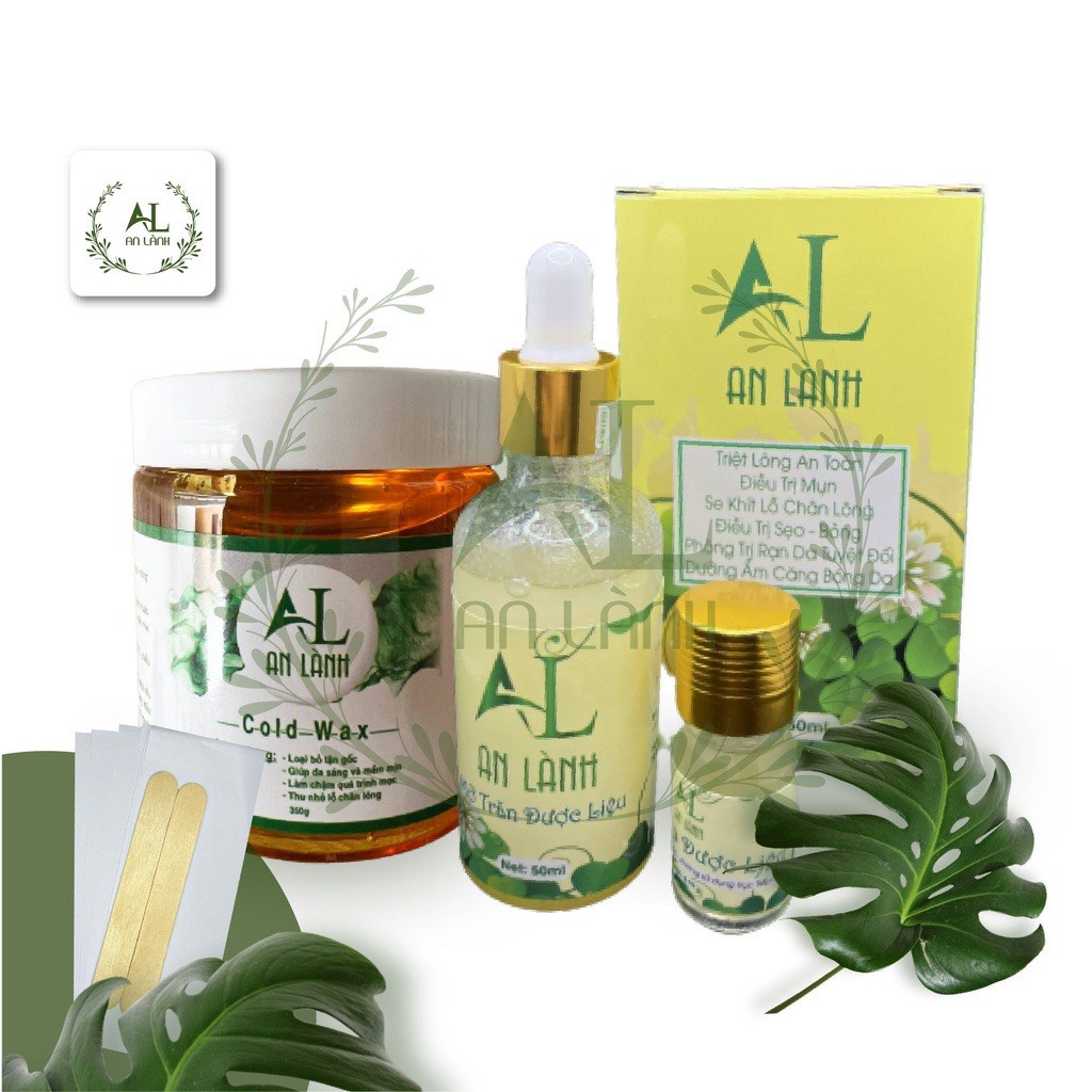 Combo Tẩy Lông An Lành ( Wax+Mỡ trăn+Tinh Dầu Dược Liệu+1Set Giấy và 2Que)