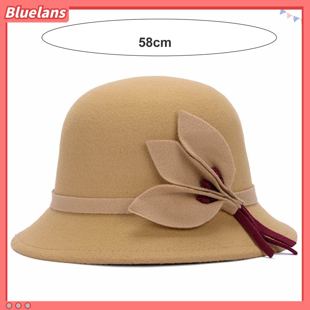 Mũ Bowler Giả Len Phong Cách Anh Quốc Vintage Thời Trang Mùa Thu Cho Nữ