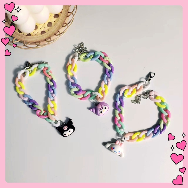 SANRIO Vòng Tay Cầu Vồng Dễ Thương Cho Nữ