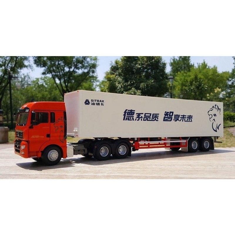 Xe Mô Hình Container sinotruk MAN hợp Kim 1:36