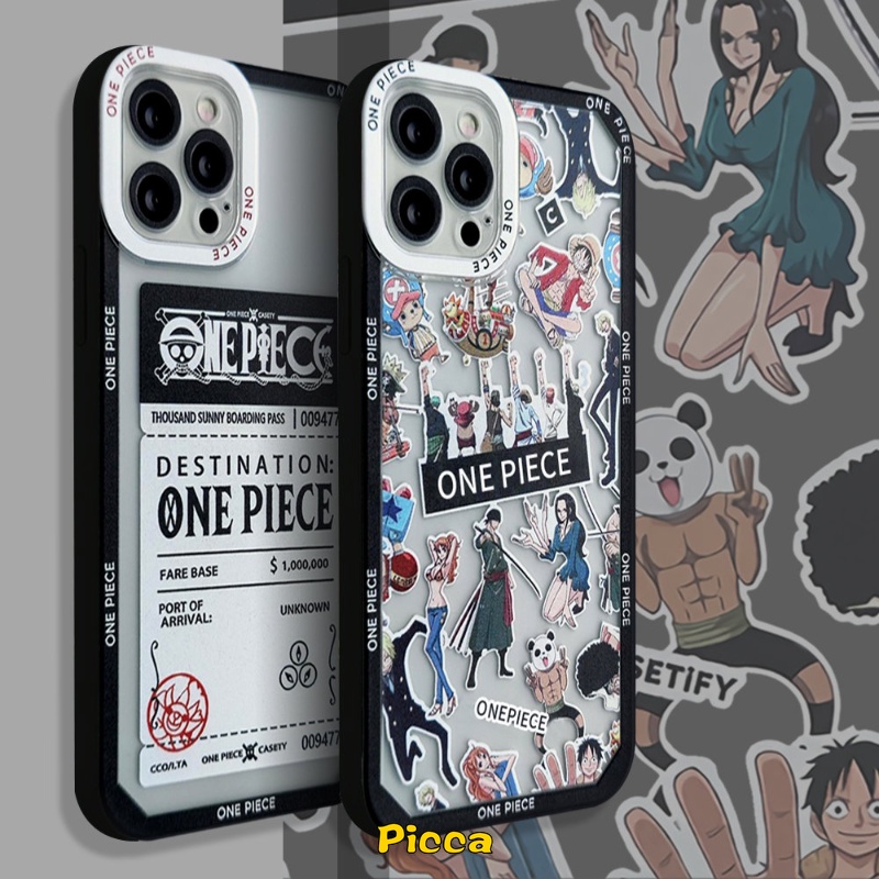 Ốp Điện Thoại Họa Tiết Hoạt Hình One Piece Cho IPhone 7plus XR 11 12 13 14 Pro MAX 7 8 6 6S 14 Plus X XS MAX 8plus SE 2020