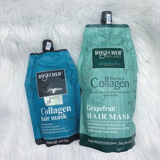 Dầu hấp ủ xả tóc collagen Bosecher bản cải tiến của kem ủ tóc collagen KARSEELL 500ml / 1000ml