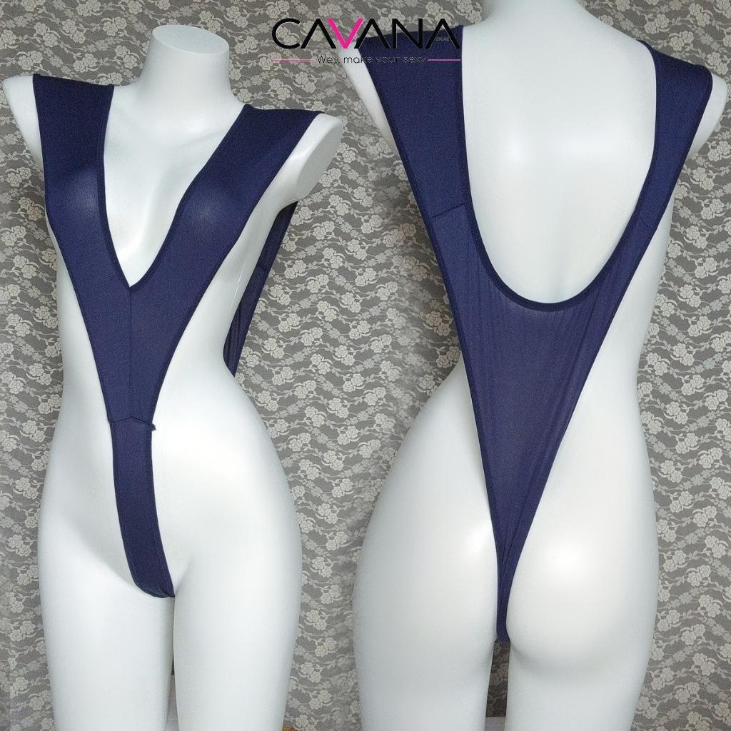 Bodysuit, bikini 1 mảnh sexy gợi cảm cao cấp liền thân quyến rũ xanh đen L41 - CAVANA STORE