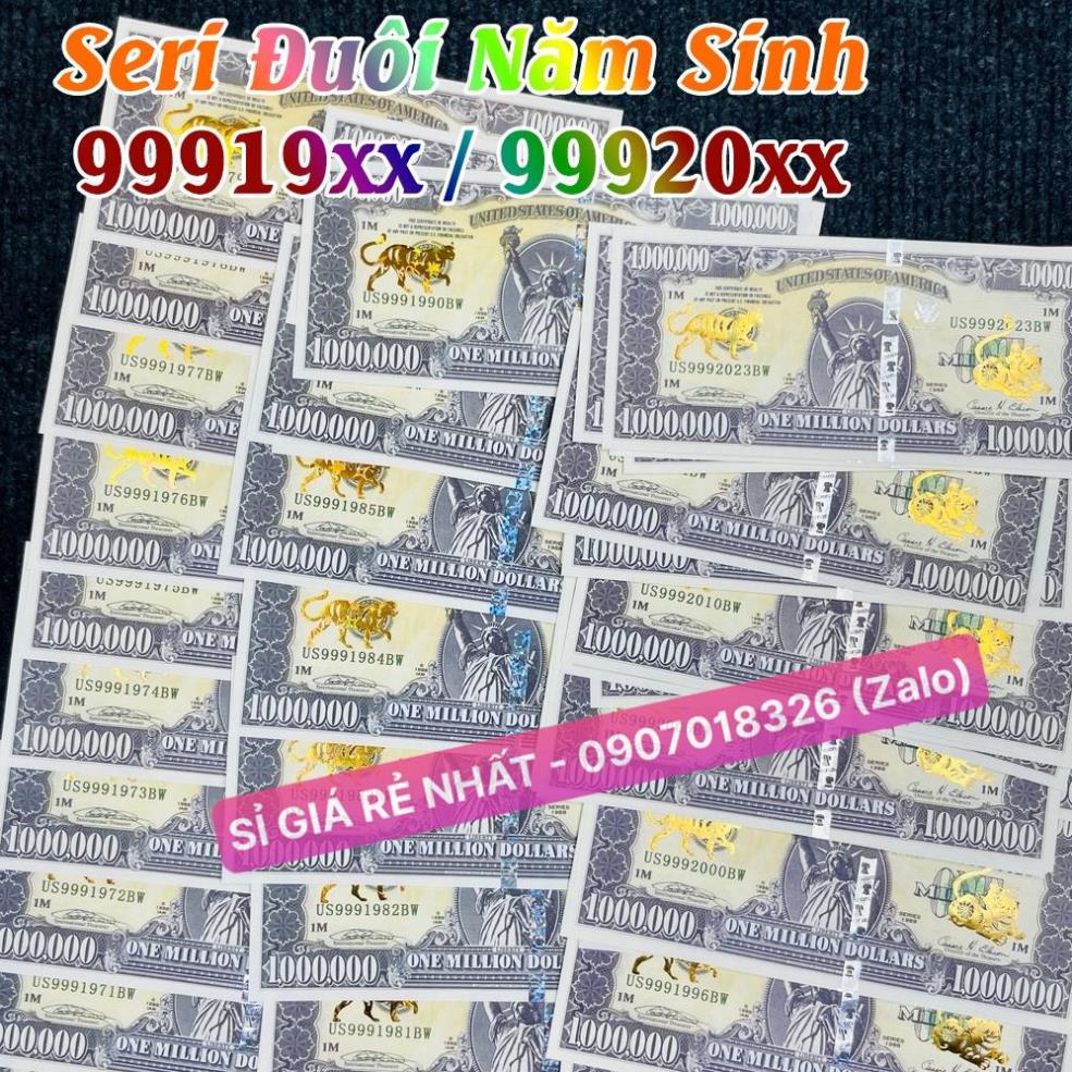⭐Seri Năm Sinh⭐ Tiền Hình Con Mèo Mạ Vàng 1 Triệu USD lưu niệm có bảo an phát quang, tặng bao lì xì