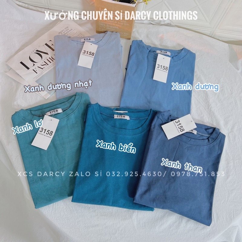 áo thun trơn 3158 ✨ FREESHIP ✨ áo thun cotton unisex nam nữ