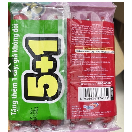 XÚC XÍCH DINH DƯỠNG PONNIE VỊ THỊT HEO 5 CÂY+1