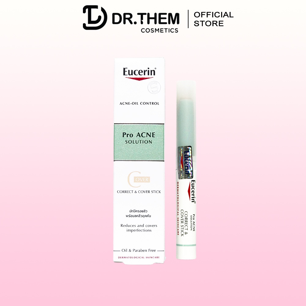 Bút Che Khuyết Điểm Eucerin Pro Acne Correct & Cover Stick 2g - Proacne Kem Che Giảm Mụn và Vết Thâm