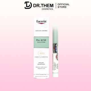 Bút Che Khuyết Điểm Eucerin Pro Acne Correct & Cover Stick 2g - Proacne Kem Che Giảm Mụn và Vết Thâm- Dr Thêm