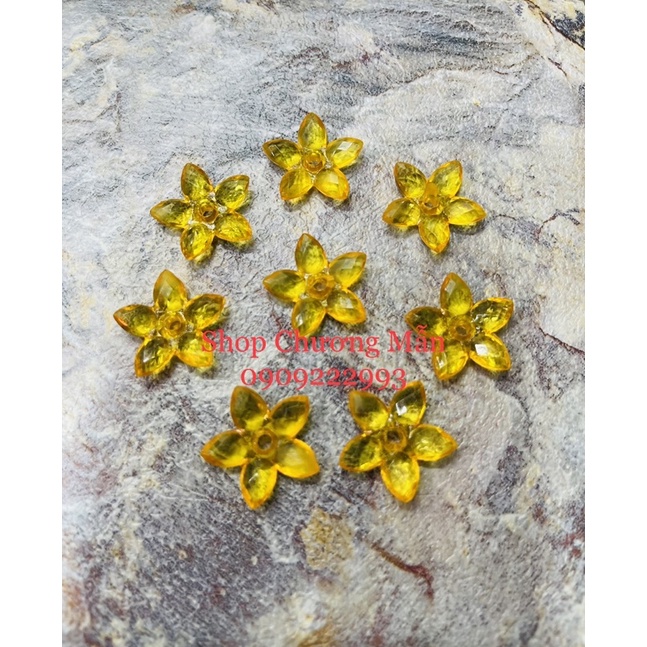 100G Bông Cúc 5 Cánh Pha Lê Nhựa Size 22mm Giá Sĩ