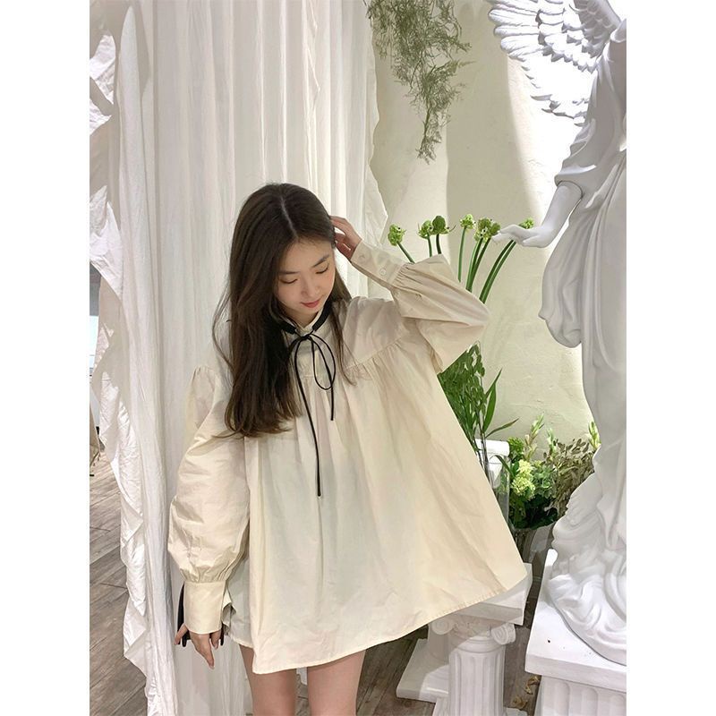 Đầm Búp Bê Nhật Bản Tay Dài Dáng Rộng Dễ Thương Xinh Xắn Cho Nữ