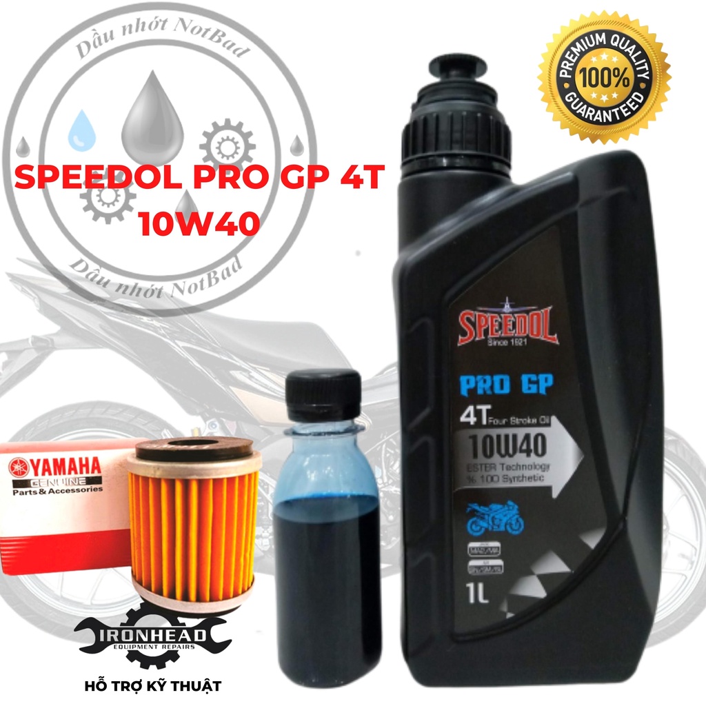 Dầu nhớt tổng hợp xe côn tay Speedol Pro GP 4T 10w40 / pro rider plus 4T xe số , xe moto 1L cao cấp