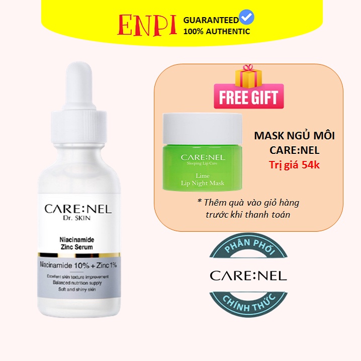 Serum giảm thâm sáng da ngừa mụn Care:Nel Niacinamide 10% Zinc 1% - ENPI