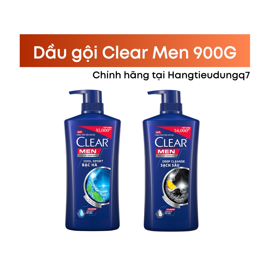 Dầu gội Clear men Bạc Hà 900G