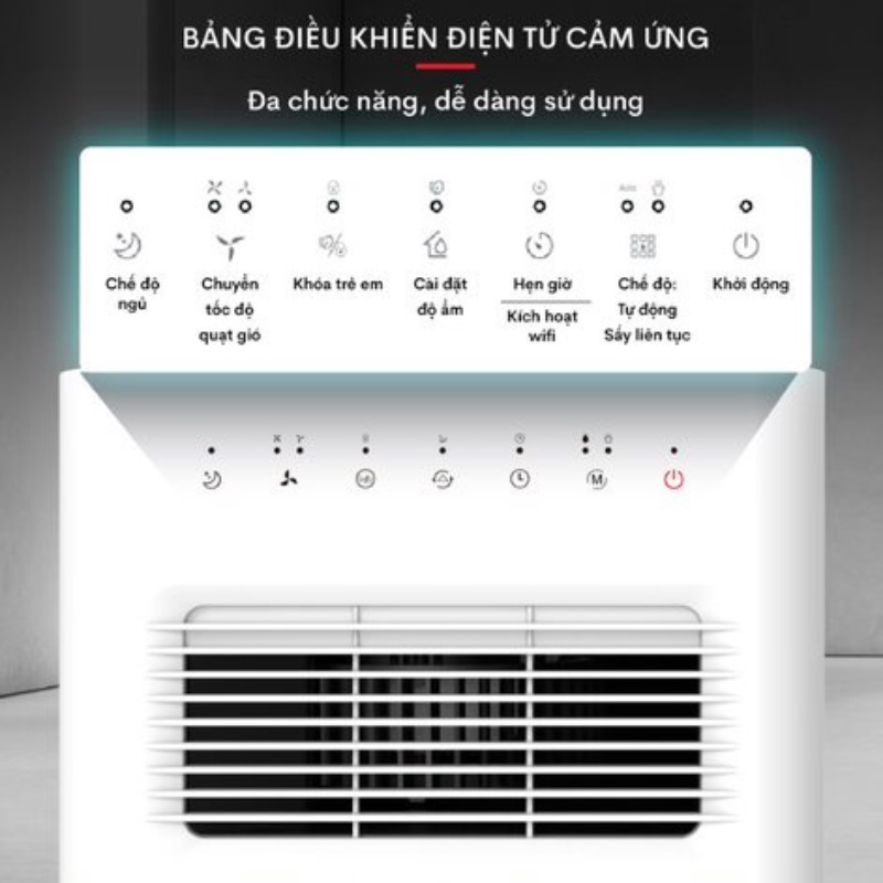 Máy hút ẩm dân dụng 16 lít/ ngày FUJIHOME DH16W lọc không khí công suất 16L/ngày - Công nghệ Nhật - Hãng chính hãng