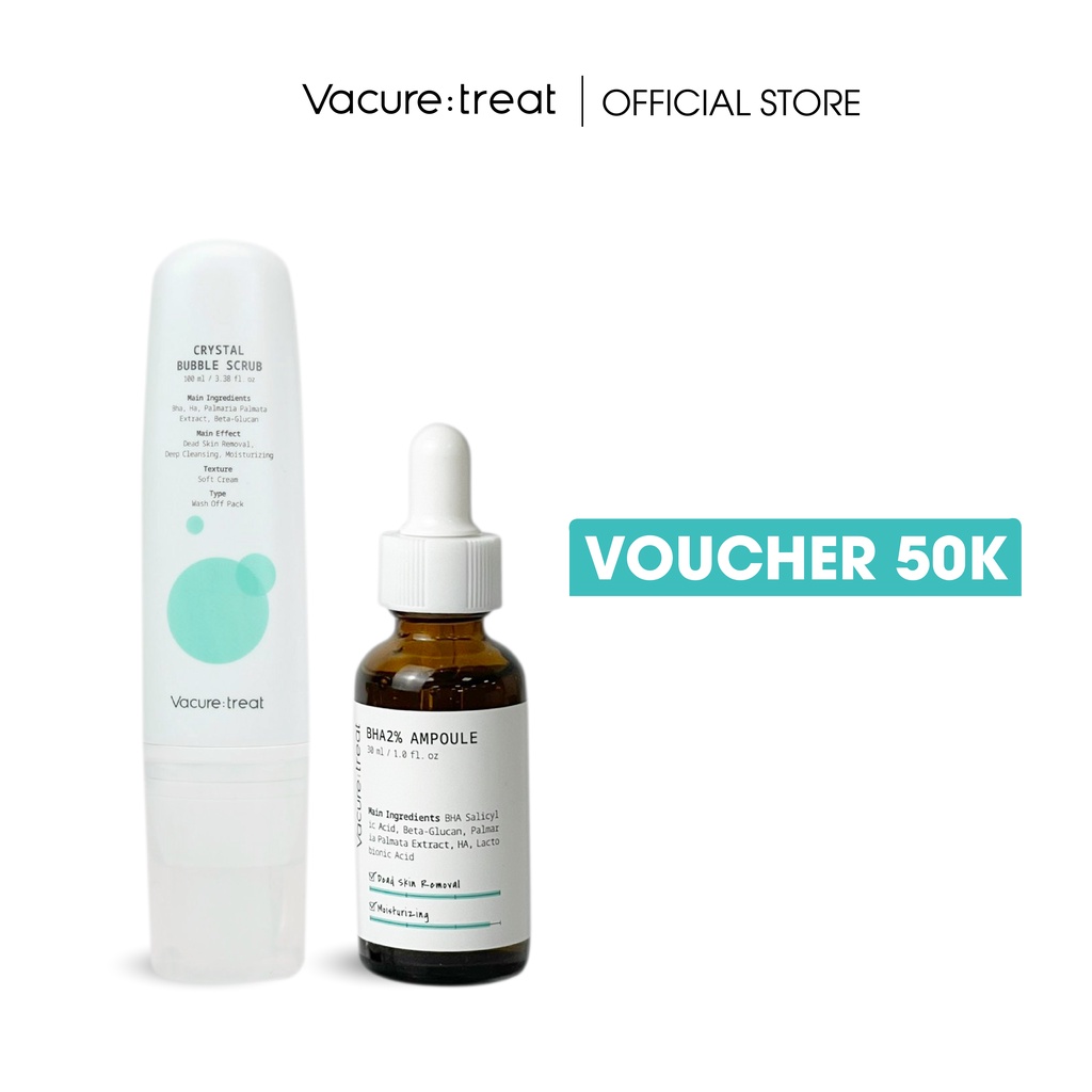 Combo Detox Da, Giảm Mụn, Se Nhỏ Lỗ Chân Lông Vacure:treat