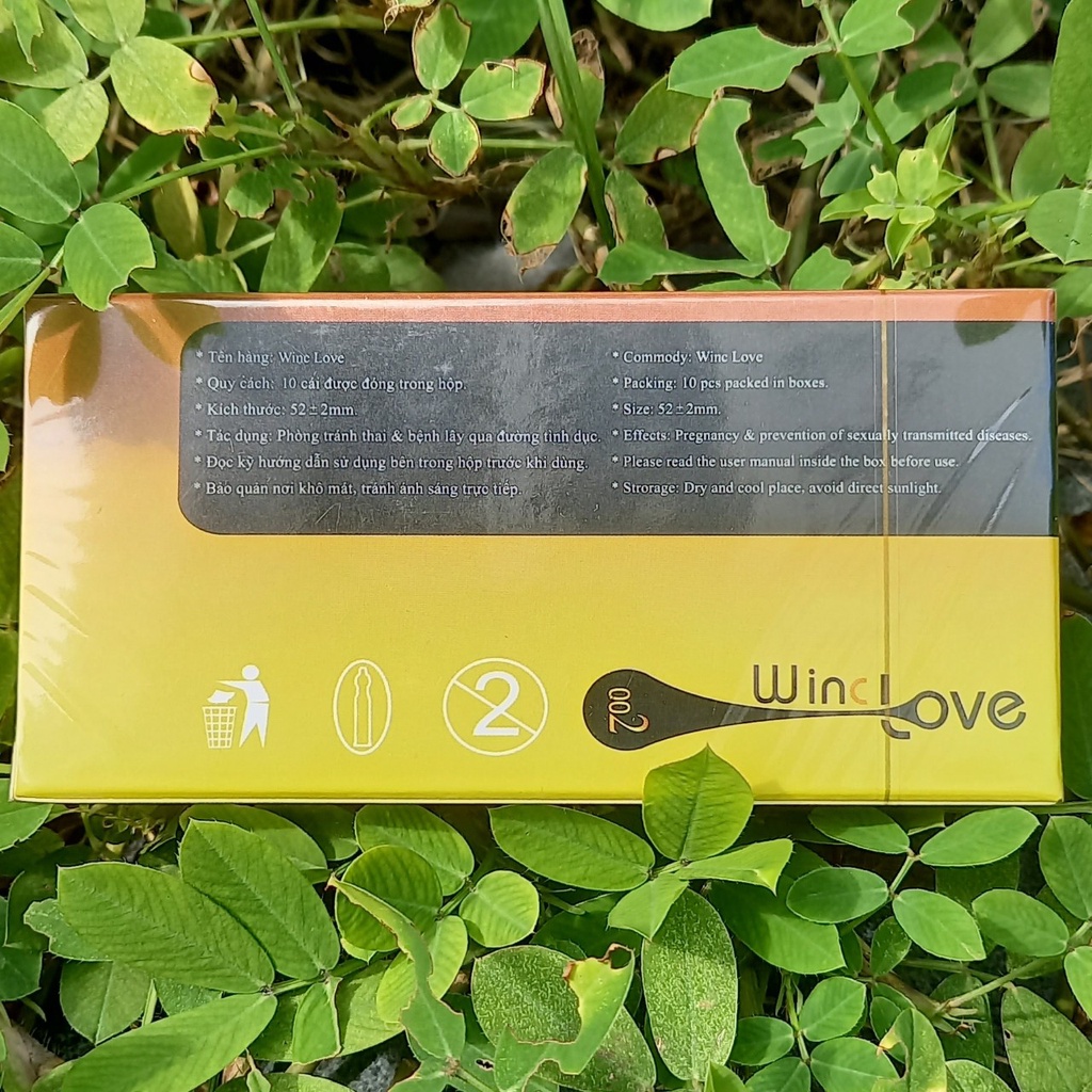 Bao cao su Winlove hộp 10 cái. Bao cao su cao cấp siêu mỏng, trơn mang cảm giác chân thật.