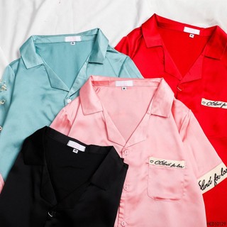 [Bộ Ngủ Lụa Cộc Dài]-Pijama Chữ Ký- Chất Dầy Dặn