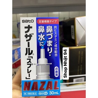 Dung Dịch xịt mũi Nazal Sato nhật bản 30ml- xịt khoáng