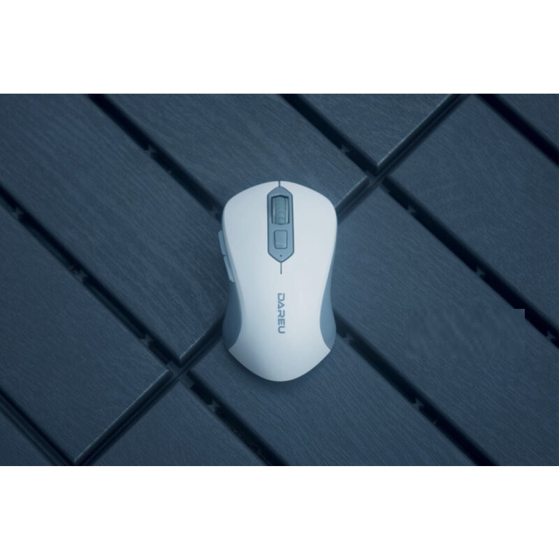 Chuột Không Dây DAREU LM115B Bluetooth 5.0/ 2.4G/ Silent Switch (Màu Trắng Xám ) - Hàng Chính Hãng