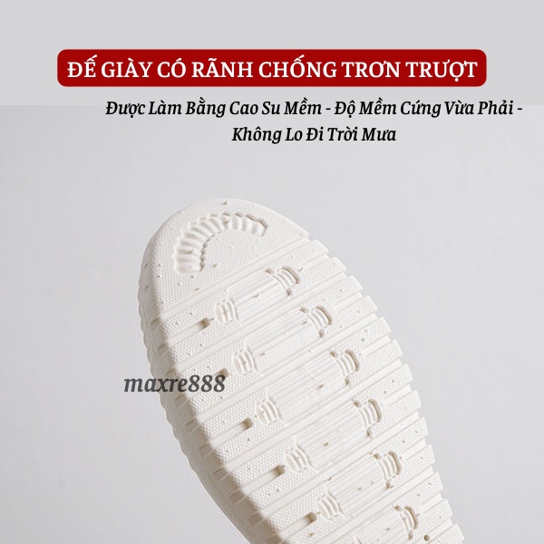 Giày Moca Nữ, Giày Lười Nữ Cao Su Siêu Xinh Êm Chân Trẻ Trung Chống Trơn Trượt