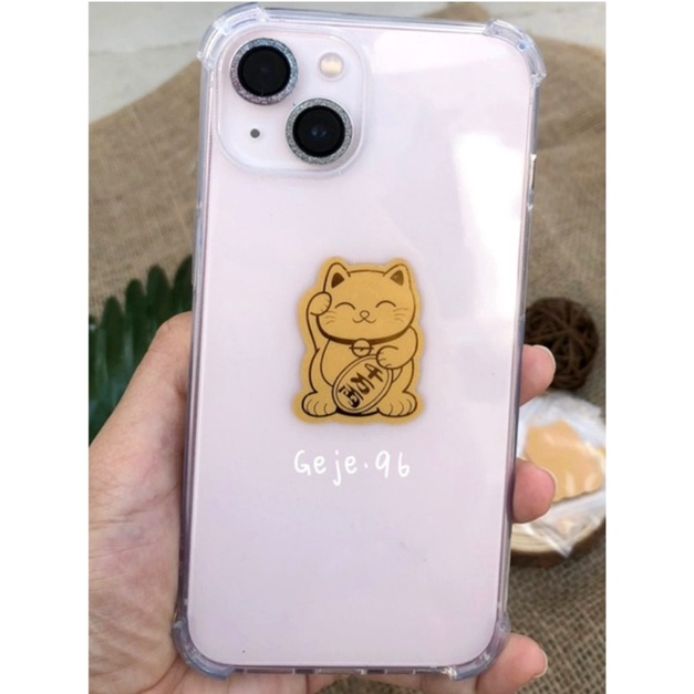 COMBO 10 Miếng Dán Phong Thủy MÈO THẦN TÀI mạ Vàng 24K Chiêu Tài Lộc