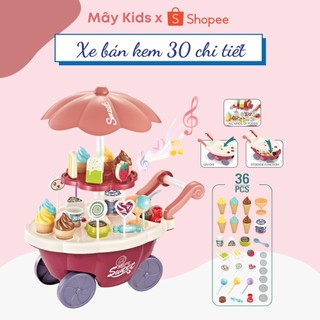 Đồ chơi xe bán kem 2 tầng 30 chi tiết có đèn và nhạc phát vui nhộn cho bé - Mây Kids