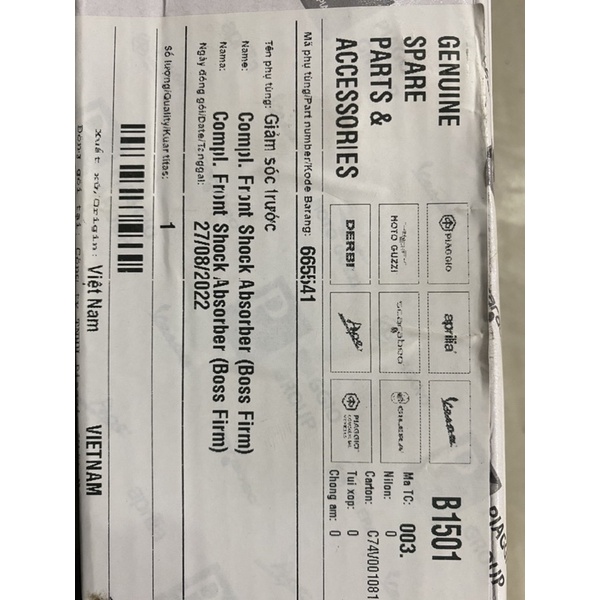 Giảm xóc  VESPA LX, LT