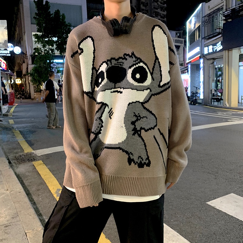 Áo Khoác Len Dệt Kim Dáng Rộng Thời Trang Mùa Thu Đông Dành Cho Nam