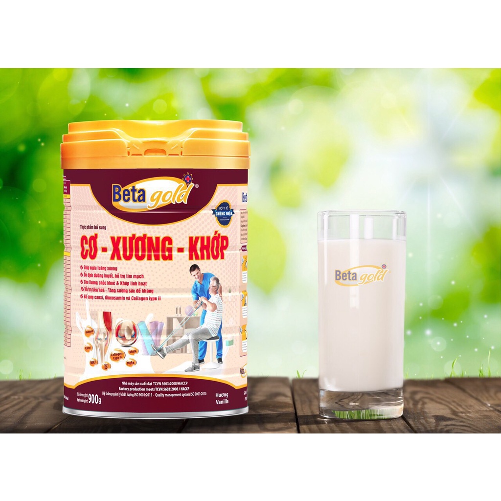 (Chính Hãng) Sữa BetaGold Cơ-Xương-Khớp 900g Bổ sung Canxi, Giúp xương khớp dẻo dai,, phòng ngừa thoái hóa
