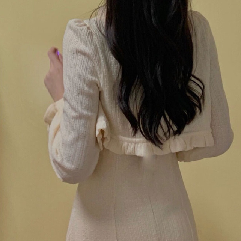 Set Đầm Hai Dây Và Áo Khoác Cardigan Thời Trang Mùa Thu Hàn Quốc 2022 Cho Nữ