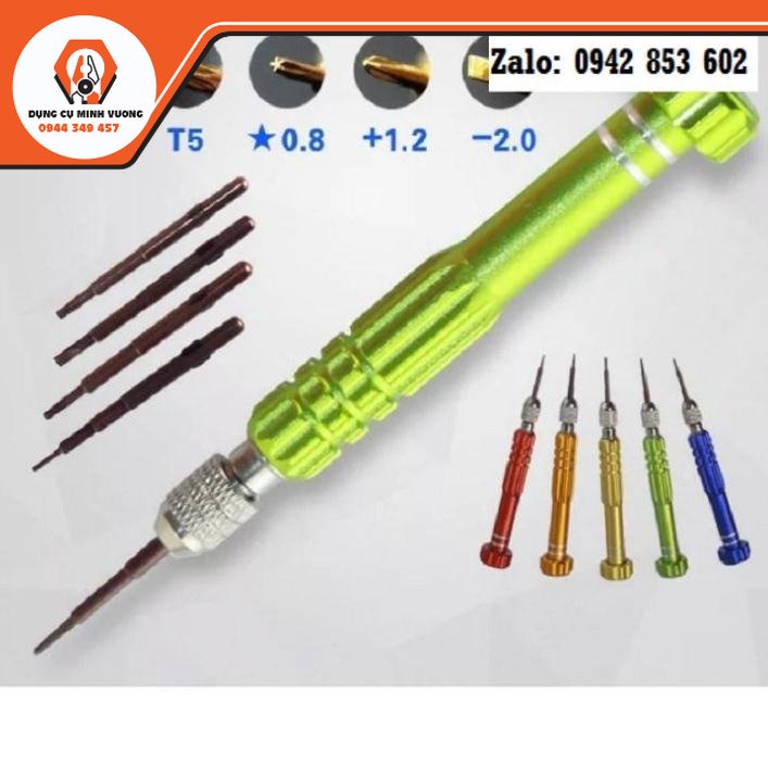 Bộ tua vít 5 đầu sửa chữa điện thoại đa năng cao cấp, tiện lợi