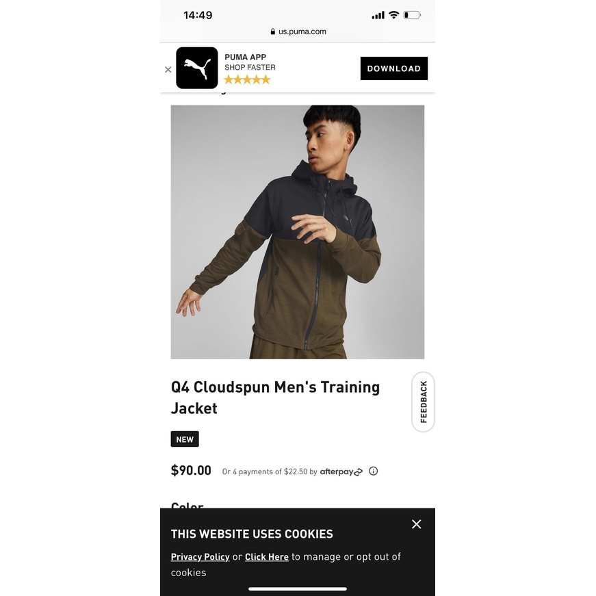 Áo khoác jacket chống gió công nghệ CLOUDSPUN mới nhất trong bst2020 " Puma " Hàng chính hàng/Oshop