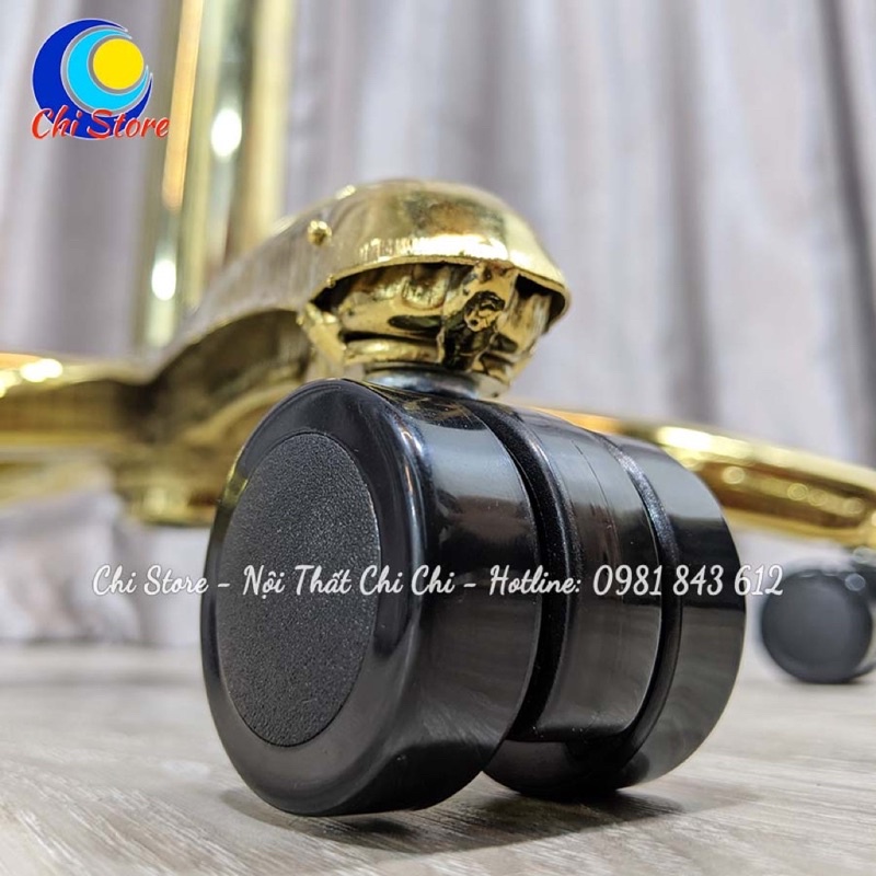 Ghế Ngồi Trang Điểm Tựa Sen Siêu Xinh Xoay 360 Độ, Ghế Livestream, Ngồi Văn Phòng Bọc Da Cao Cấp Bánh Xe Chân Vàng