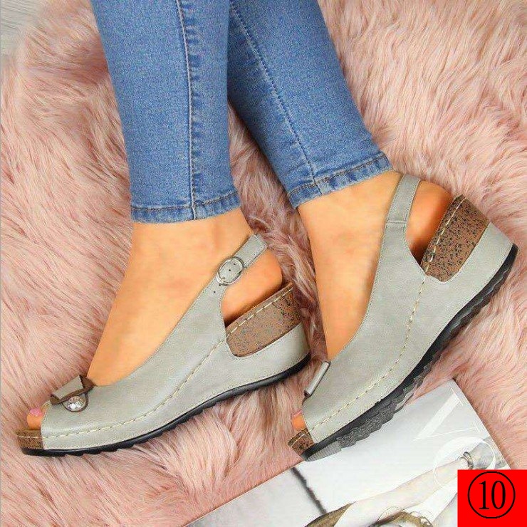 Giày Sandal Đế Xuồng Mềm Thoải Mái Thời Trang Mùa Hè 2022 Cho Nữ