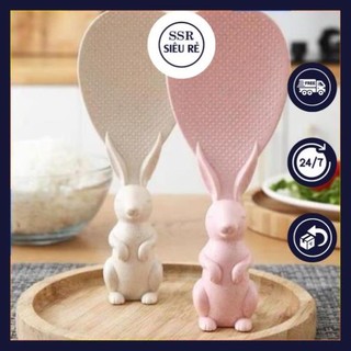Vá múc cơm hình thỏ lúa mạch dễ thương - ssr gia dụng ssr