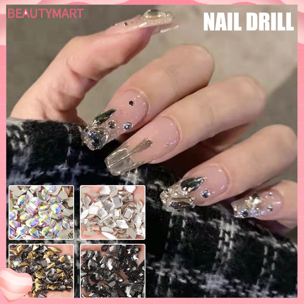 Bộ 100 Hạt Đá Cực Quang Trang Trí Móng Tay DIY