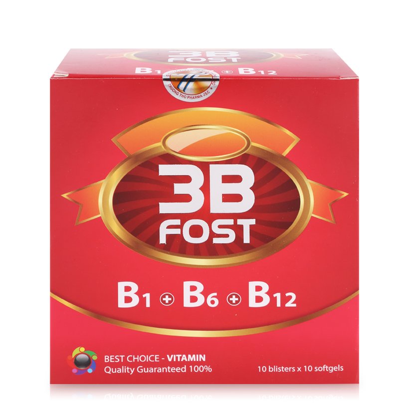Vitamin 3B Fost giúp giảm tê bì chân tay, đau vai gáy, đau dây thần kinh và giúp ăn ngon miệng hộp 100v