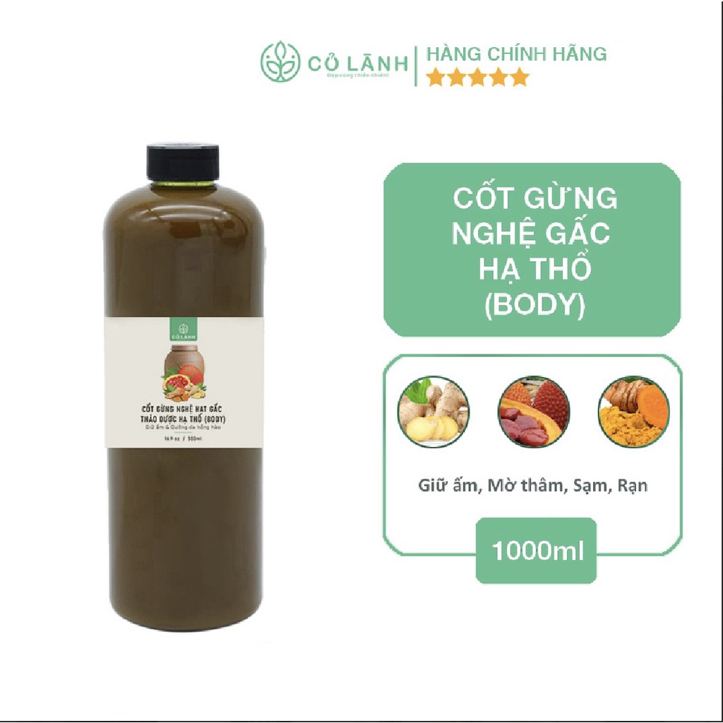 cốt gừng nghệ hạt gấc hạ thổ Cỏ Lành. Dưỡng da, giảm mỡ bụng, giữ ấm cơ thể cho mẹ sau sinh