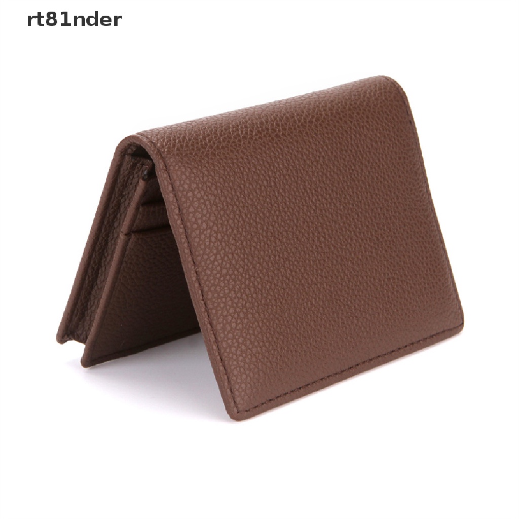 Rt Ví Da Pu Mini Màu Trơn Đựng Tiền Xu / Thẻ Doanh Nhân Cho Nam