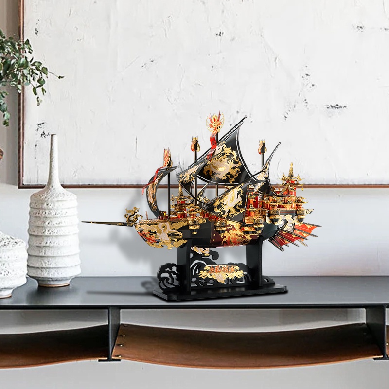 Bộ đồ chơi xếp hình 3D Piececool bằng kim loại hình cối xay gió/ tàu thuyền cho trẻ em DIY