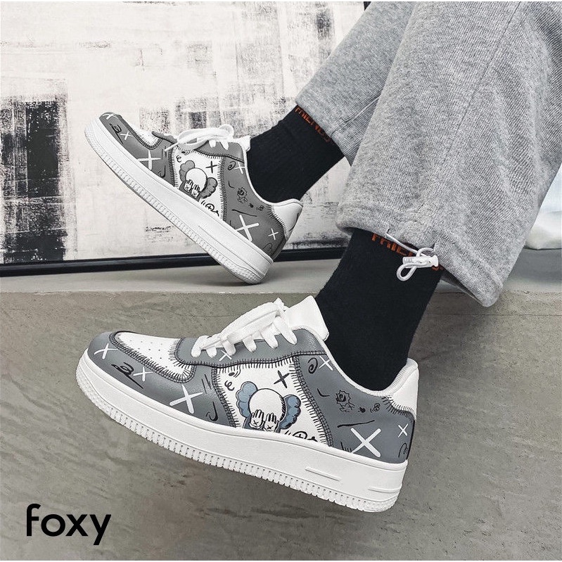 Giày Bearbrick custom air jordan, Giày sneaker nam nữ chú hề ma quái hàng quảng châu cao cấp