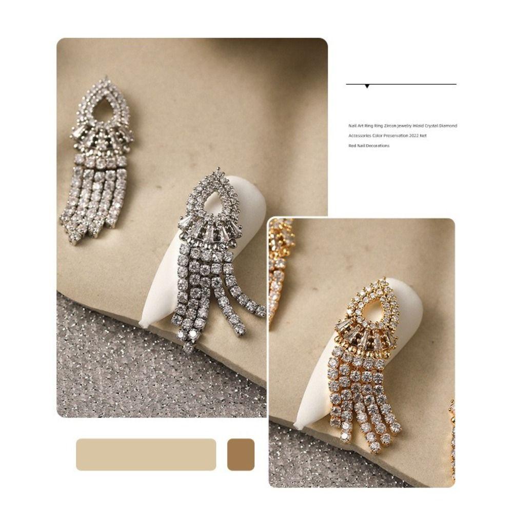 Phụ Kiện Trang Sức Móng Tay Hình Trái Tim Siêu Lấp Lánh Sang Trọng|Nơ|Bộ Phận Làm Móng 3D|Phụ Kiện Làm Móng