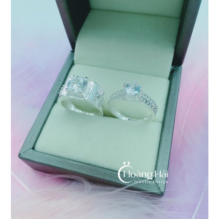 Nhẫn đôi nhẫn cặp bạc cao cấp 980(tặng xi vàng 18k miễn phí)