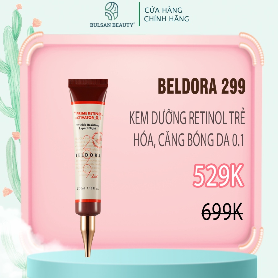 Kem Dưỡng Retinol 0.1 Beldora 299 Prime Chống Lão Hóa, Ngăn Ngừa Nếp Nhăn 35ml Bulsan Beauty